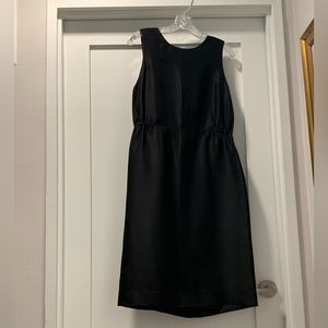 Black Silk Sleeveless Dress